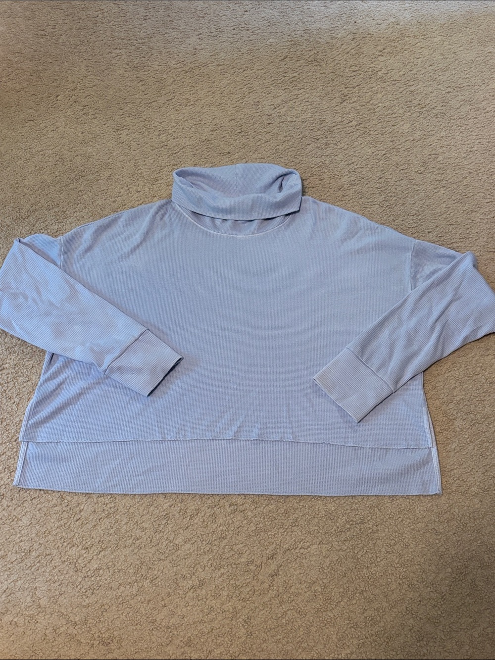 American Eagle Outfitters Pale Blue Cropped Turtleneck Sweater